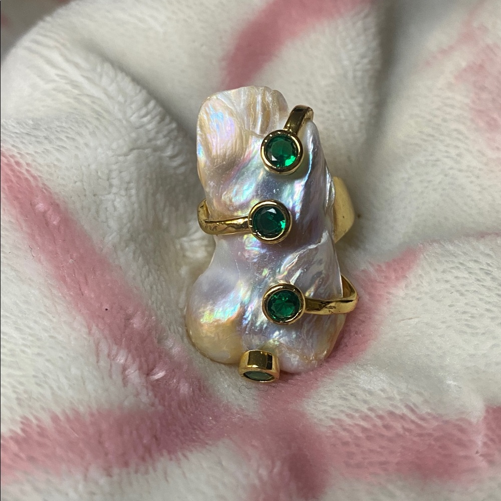 Real Pearl 18k GP Ring